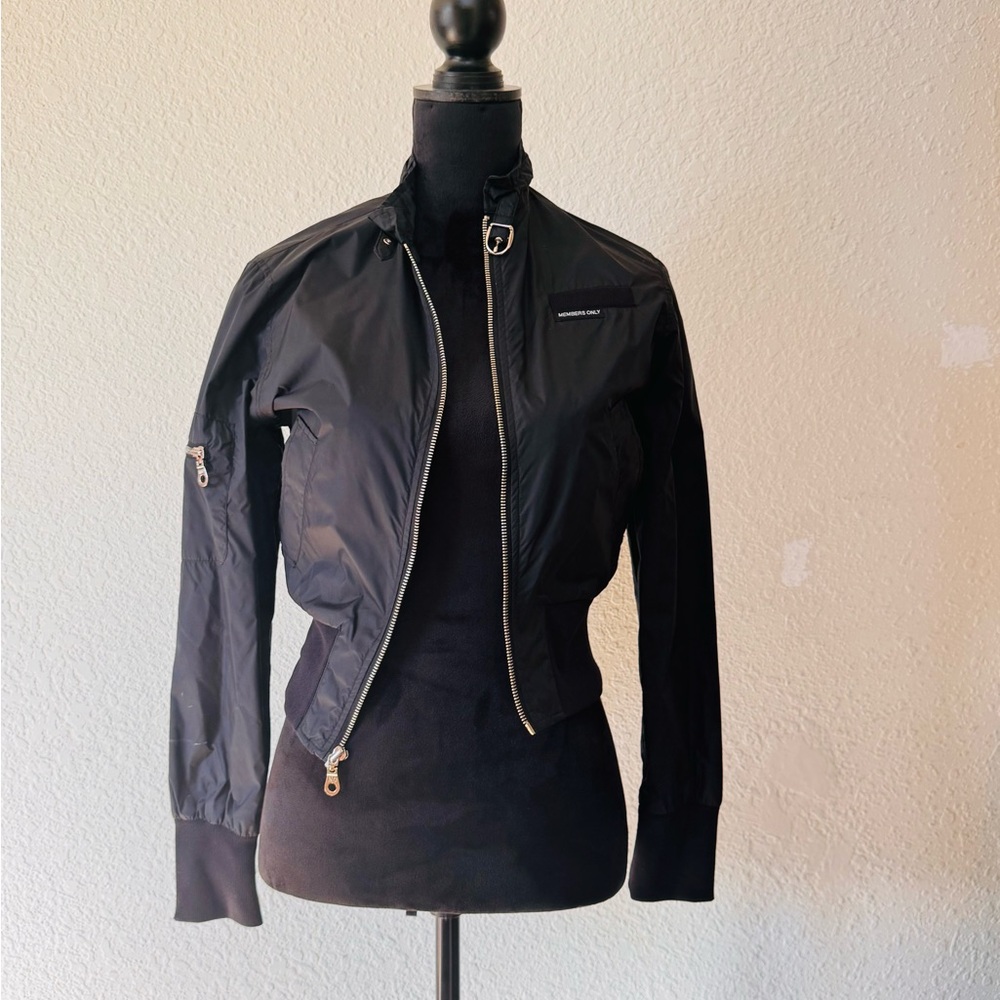 Members Only Classic Black Bomber Jacket